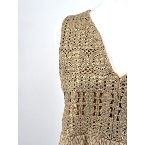 Anthropologie TINY Brand Crochet Top Sleeveless Boho Top Sz M - Picture 2 of 10